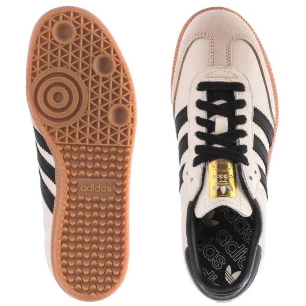adidas Cream Black Gum Classic Samba Sneakers